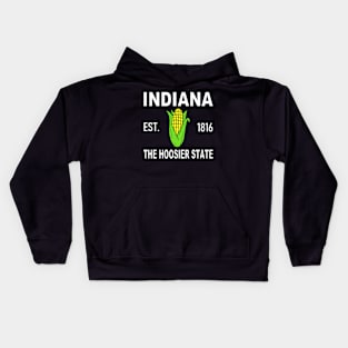 Indiana The Hoosier State Corn Kids Hoodie